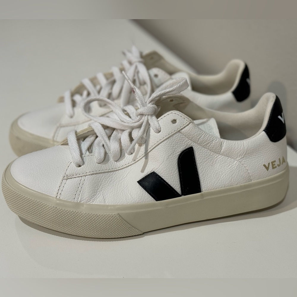 New Veja Campo Chromefree Shoes Extra White/Black Size 7
